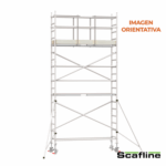 Andaime em alumínio Scafline (da Altrex) PRO Tower 90×250, altura de trabalho 5,2 m.