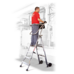 Escada rebatível com ampla plataforma de trabalho PL3 Faraone nº 3 degraus - Image 2