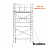 Andaime em alumínio Scafline (da Altrex) PRO Tower 135×190, altura de trabalho 4,2 m.